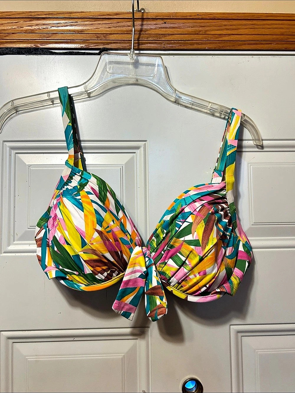 Rod Beattie Bleu Geometric Bikini Top in Multicolor L